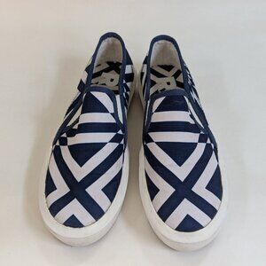 G-Star Raw Strett Slip On Canvas Sneaker Blue & White Sz 38/US 8